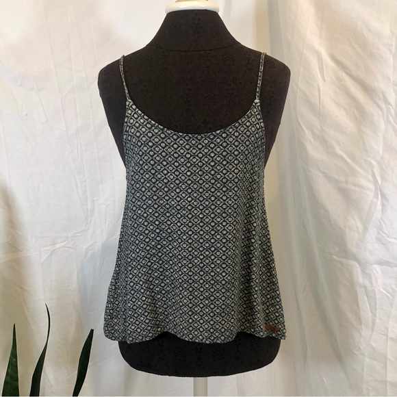 Anthropologie Friday's Project Geometric Print Backless Tie Top - Picture 2 of 9